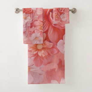 A soft, pinkish-orange hue called Peach Fuzz Bath Towel Set