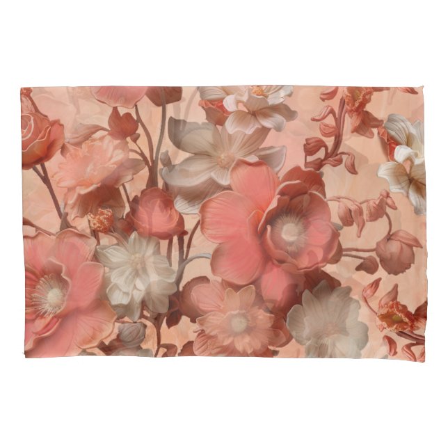 A soft, pinkish-orange hue called Peach Fuzz Pillo Pillowcase (Front)