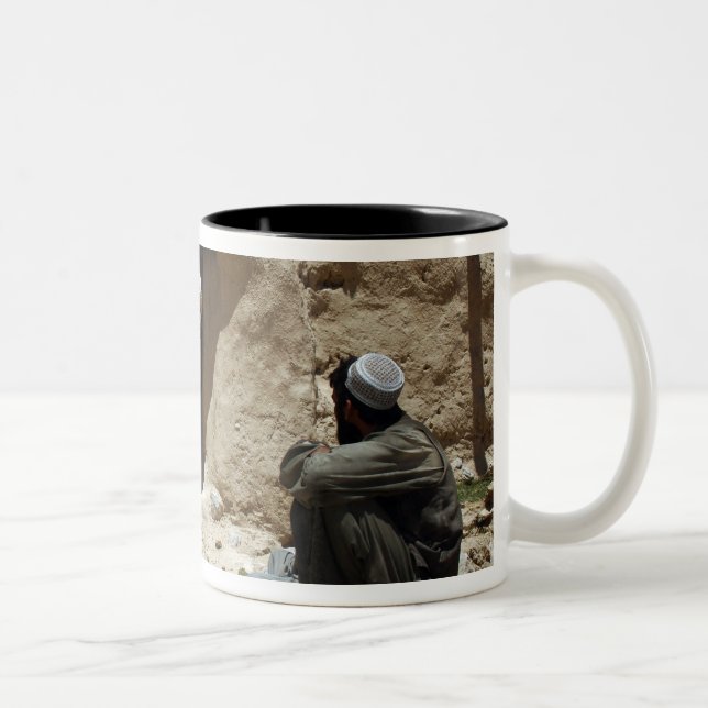 A soldier from the National Guard Two-Tone Coffee Mug (Right)
