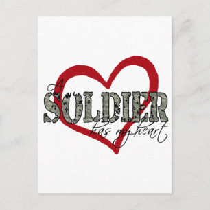 A Soldier Has My Heart Postcard