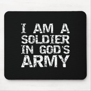A Soldier In Gods Army Christian Faith Quote Gift Mouse Mat