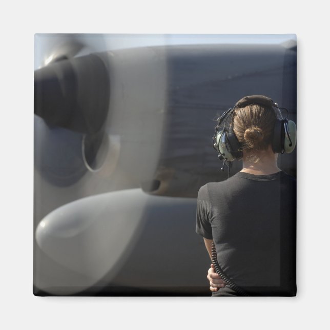 A soldier monitors the performance magnet (Front)