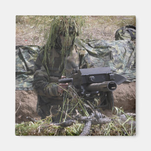 A soldier with MK-19 grenade launcher Magnet