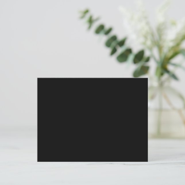 A solid black textured surface fills the entire  postcard (Standing Front)