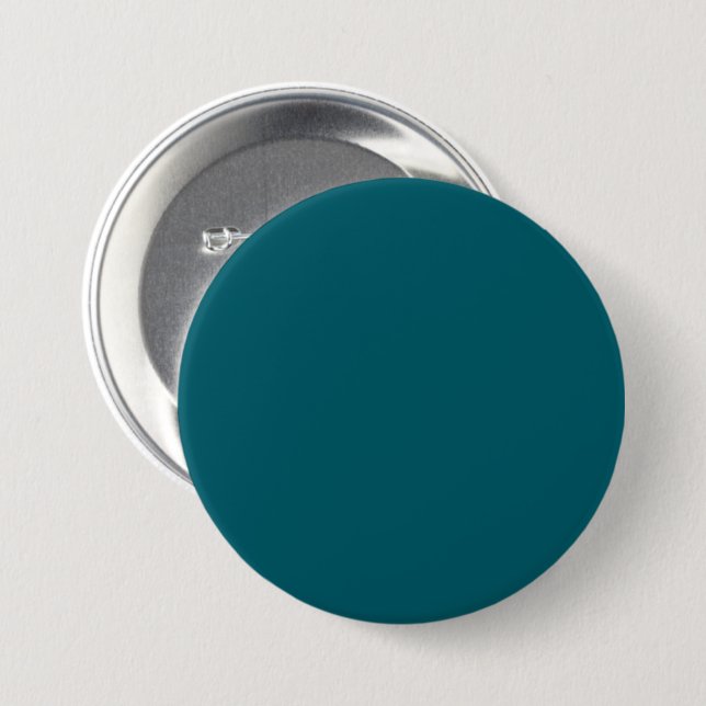 A solid teal background fills the image 7.5 cm round badge (Front & Back)