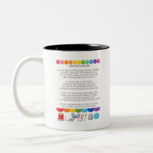 A sonnet to my sewing stash - funny crafter gift Two-Tone coffee mug