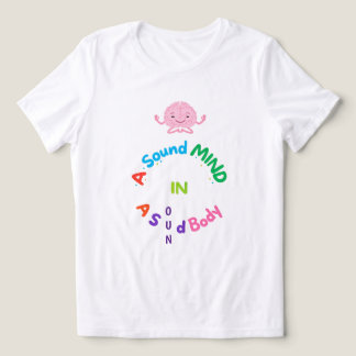 A Sound Mind in a Sound Body Cute Brain Meditation Tri-Blend Shirt
