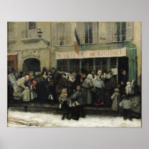 A Soup Kitchen during the Siege of Paris Poster