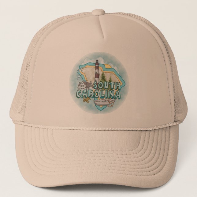 A South Carolina Lighthouse Trucker Hat (Front)
