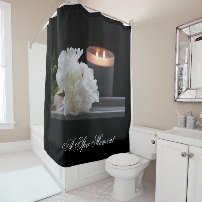 A Spa Moment Shower Curtain (In Situ)