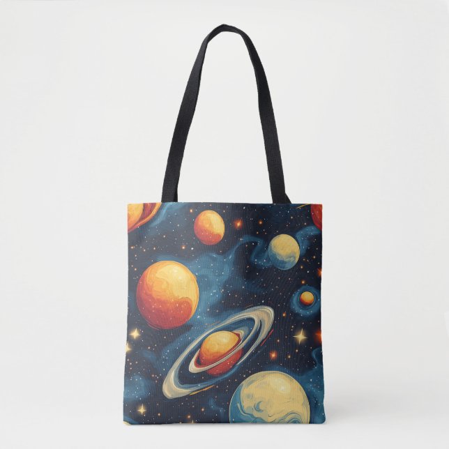 a space planet tote bag (Front)