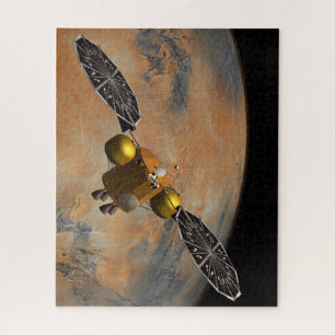 A Spacecraft Orbiting Mars. Jigsaw Puzzle