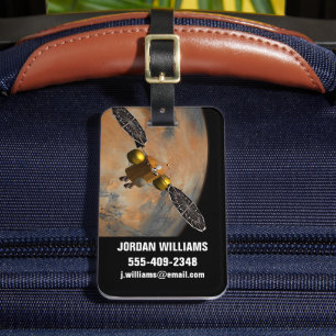 A Spacecraft Orbiting Mars. Luggage Tag