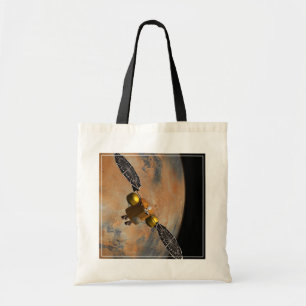 A Spacecraft Orbiting Mars. Tote Bag