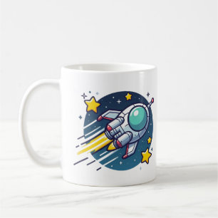 A spaceship coffee mug