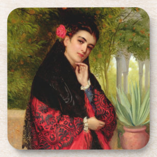 A Spanish Beauty, 1872 (oil on canvas) Coaster