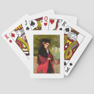 A Spanish Beauty, 1872 (oil on canvas) Playing Cards