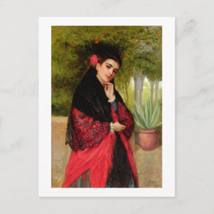 A Spanish Beauty, 1872 (oil on canvas) Postcard