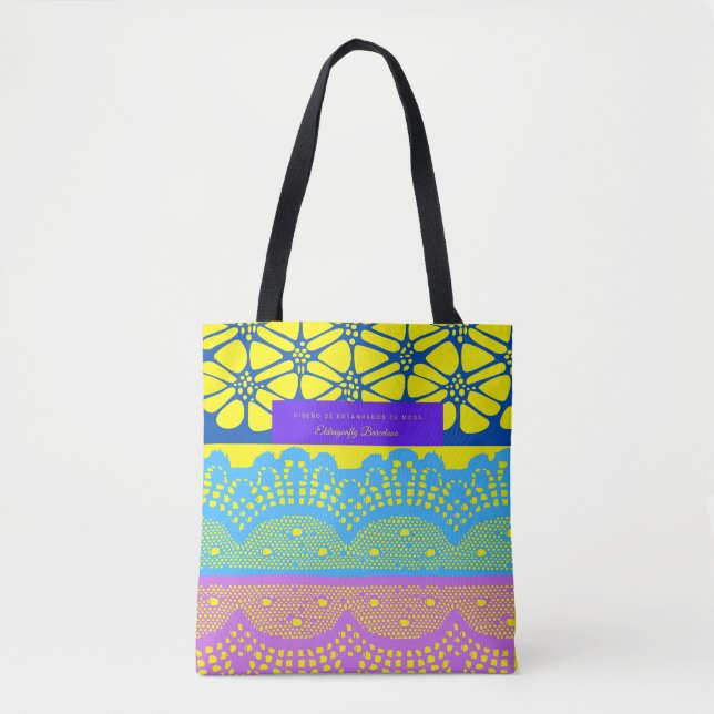 A Spanish floral colourful art- San Pol style Tote Bag (Front)