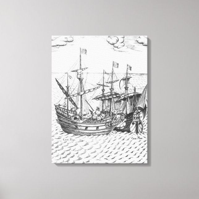 A Spanish Treasure Ship Canvas Print (Front)