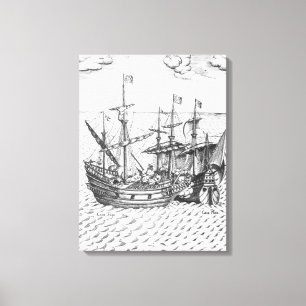 A Spanish Treasure Ship Canvas Print
