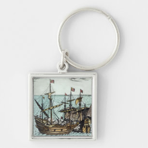 A Spanish Treasure Ship Key Ring
