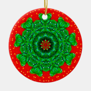 A Sparkling Christmas Fractal Ceramic Tree Decoration