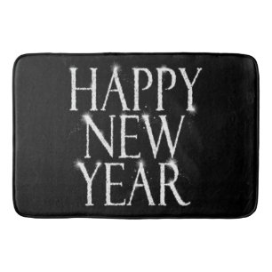 A Sparkling Happy New Year Bath Mat