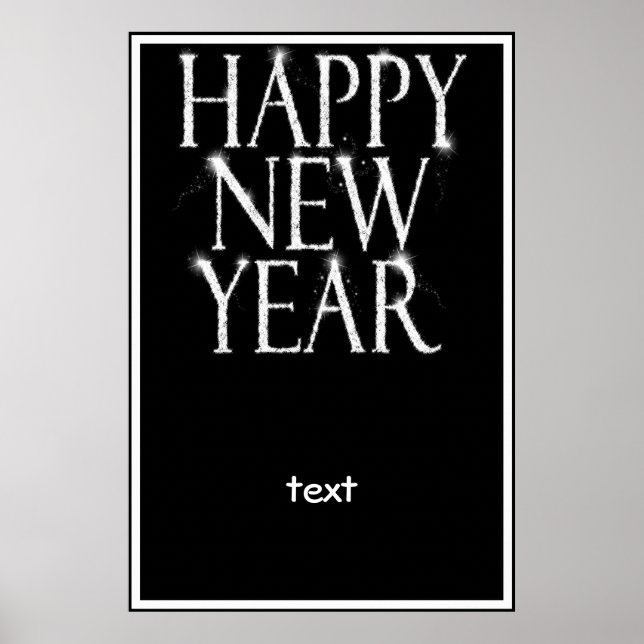 A Sparkling Happy New Year Poster (Front)