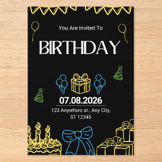A Special Celebration Awaits! 🎉 Acrylic Invitations