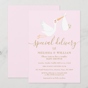 A Special Delivery Baby Couples Shower / Sprinkle Invitation