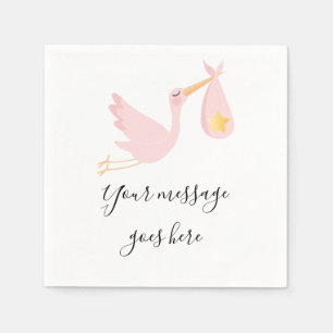 A Special Delivery Stork Baby Shower/Sprinkle Napkin
