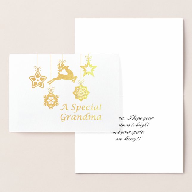 A Special Grandma Christmas Foil Card (Display)