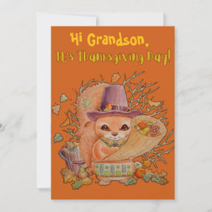 A Special Grandsons Personalised Thanksgiving Card