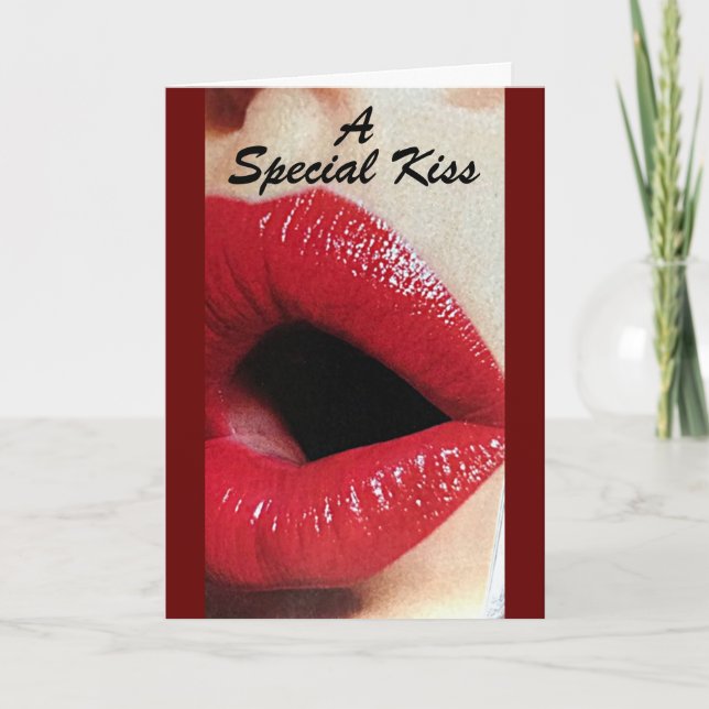 A **SPECIAL KISS** FOR YOUR BIRTHDAY CARD (Front)