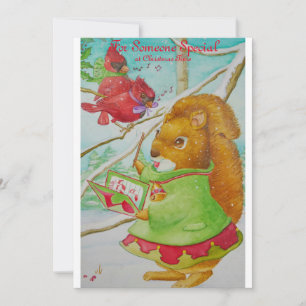 A special little girls Christmas card. Thank You Card