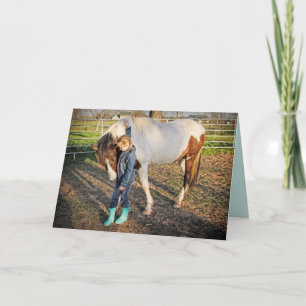 A Special Moment -- Girl and Horse Birthday card