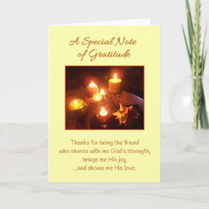 A Special Note of Gratitude...Friendship Thank You Card
