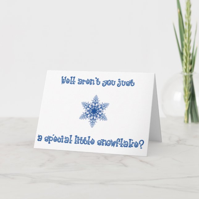 A Special Snowflake Greeting Card (Front)