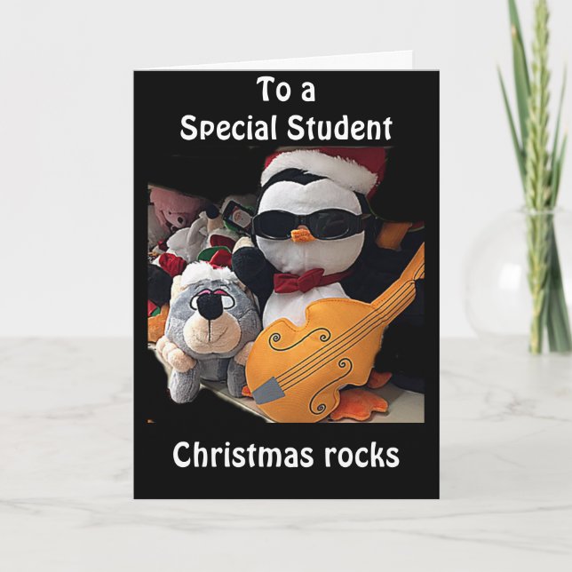 **A SPECIAL STUDENT**  H0PE Y0UR CHRISTMAS "R0CKS' HOLIDAY CARD (Front)
