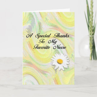 A Special Thanks To My Favourite Nurse Thank You Card