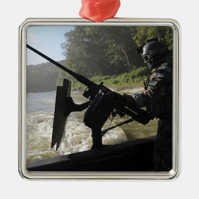 A Special Warfare Combatant-craft Crewman Metal Tree Decoration (Front)