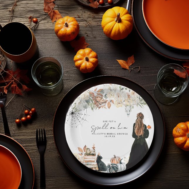 A Spell | Halloween Bridal Shower Paper Plate (Creator Uploaded)