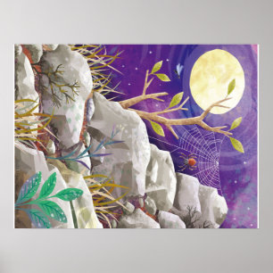 A Spider On The Mountain Spider Lovers Gift Poster