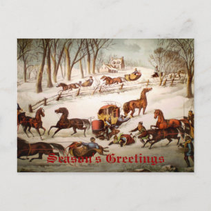 A Spill Out on the Snow Christmas Card