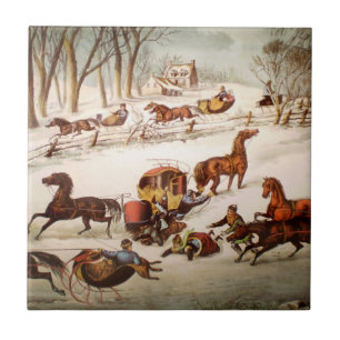 A Spill Out on the Snow Tile