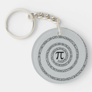 A sPIral for Pi Click Customise Change Grey Colour Key Ring