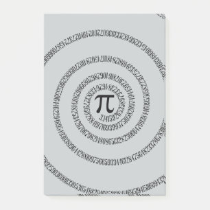 A sPIral for Pi Click Customise Change Grey Decor Post-it Notes