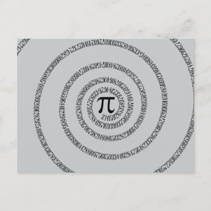 A sPIral on Pi Click Customise Change Grey Colour Postcard
