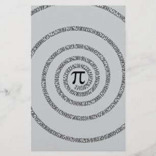 A sPIral on Pi Click Customise Change Grey Colour Stationery